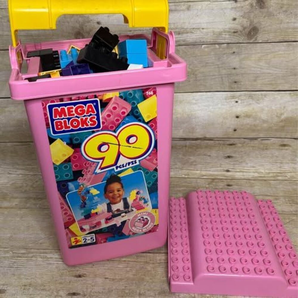 Vintage Pastel Mega Bloks Bucket